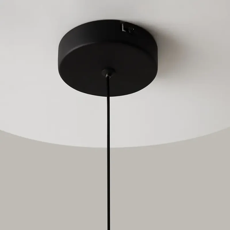 Pendelleuchte – Schwarzes Metall und Glasschirm, 6 W Leistung, Warmweiß, 319 cm Höhe - Misterio | Maytoni