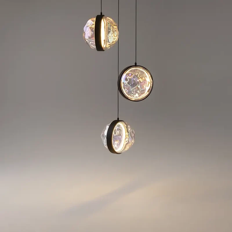 Pendelleuchte – Schwarzes Metall und Glasschirm, 15 W Leistung, Warmweiß, 320 cm Höhe - Misterio | Maytoni