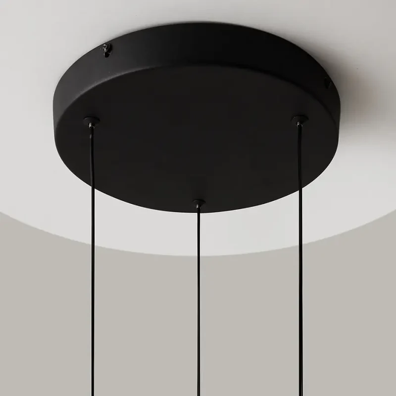 Pendelleuchte – Schwarzes Metall und Glasschirm, 15 W Leistung, Warmweiß, 320 cm Höhe - Misterio | Maytoni