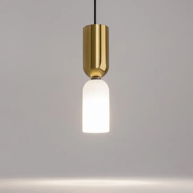Pendelleuchte – Gold-Schwarz, Glasschirm, 1× E14, 40 W, Ø8 cm - Memory | Maytoni