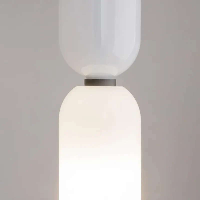 Pendelleuchte – Weiß-Schwarz, Glasschirm, 1× E14, 40 W, Ø8 cm - Memory | Maytoni