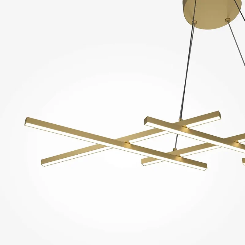 Pendelleuchte – Messingfarbenes Aluminium, 40 W Leistung, 307,0 cm Höhe - Halo | Maytoni