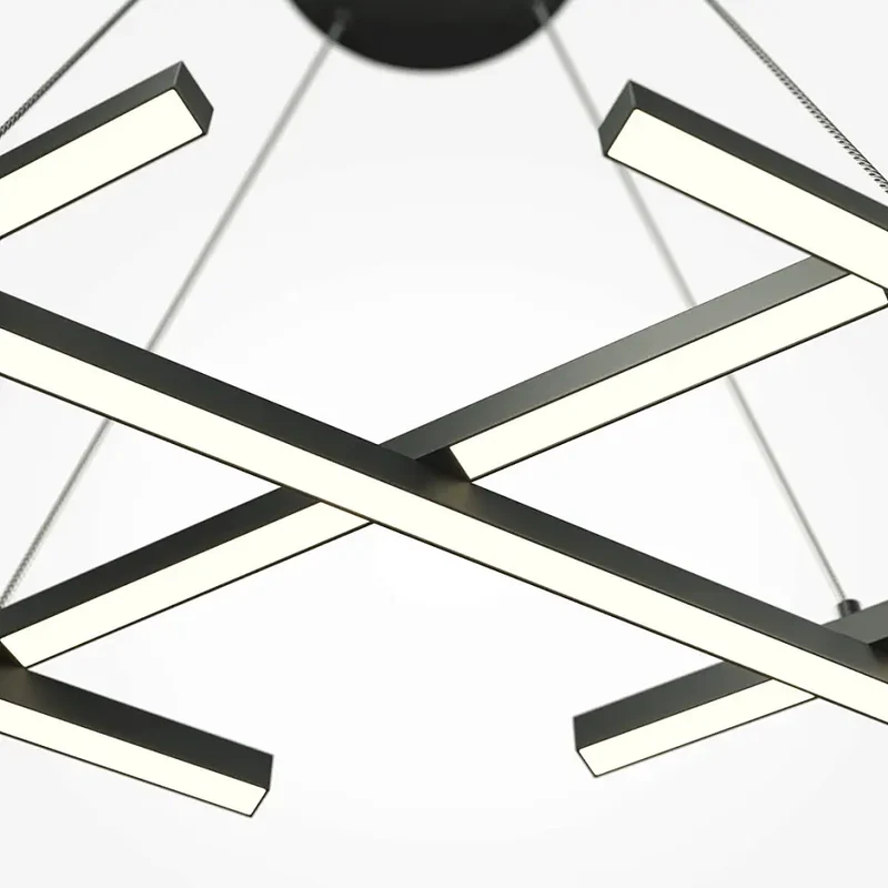 Pendelleuchte – Schwarzes Aluminium, 40 W Leistung, 307,0 cm Höhe - Halo | Maytoni