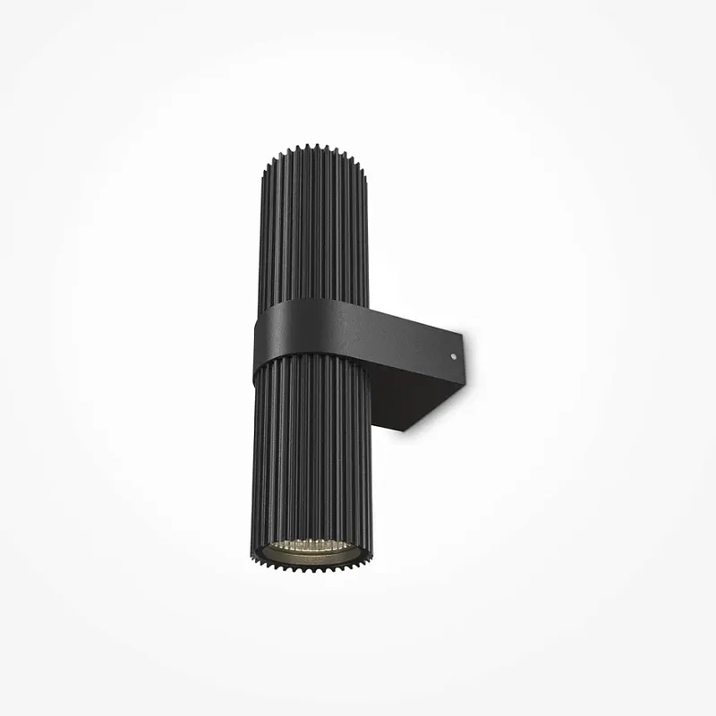 Wandleuchte – Schwarzes Aluminium, 2-flammig, Zylindrische Form - Dynamics | Maytoni
