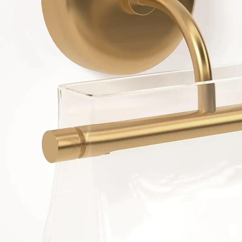 Wandleuchte – Messingfarbenes Metall, Glas, Warmweißes Licht, 27 cm Höhe - Cabaret | Maytoni