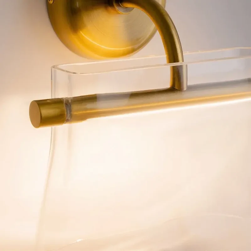 Wandleuchte – Messingfarbenes Metall, Glas, Warmweißes Licht, 27 cm Höhe - Cabaret | Maytoni