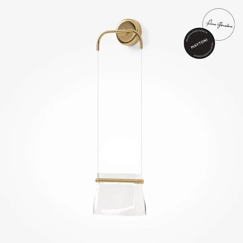 Wandleuchte – Messingfarbenes Metall, Glas, Warmweißes Licht, 330 cm Höhe - Cabaret | Maytoni