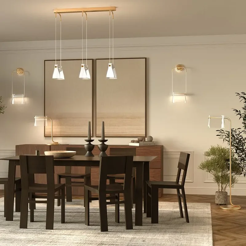 Wandleuchte – Messingfarbenes Metall, Glas, Warmweißes Licht, 330 cm Höhe - Cabaret | Maytoni