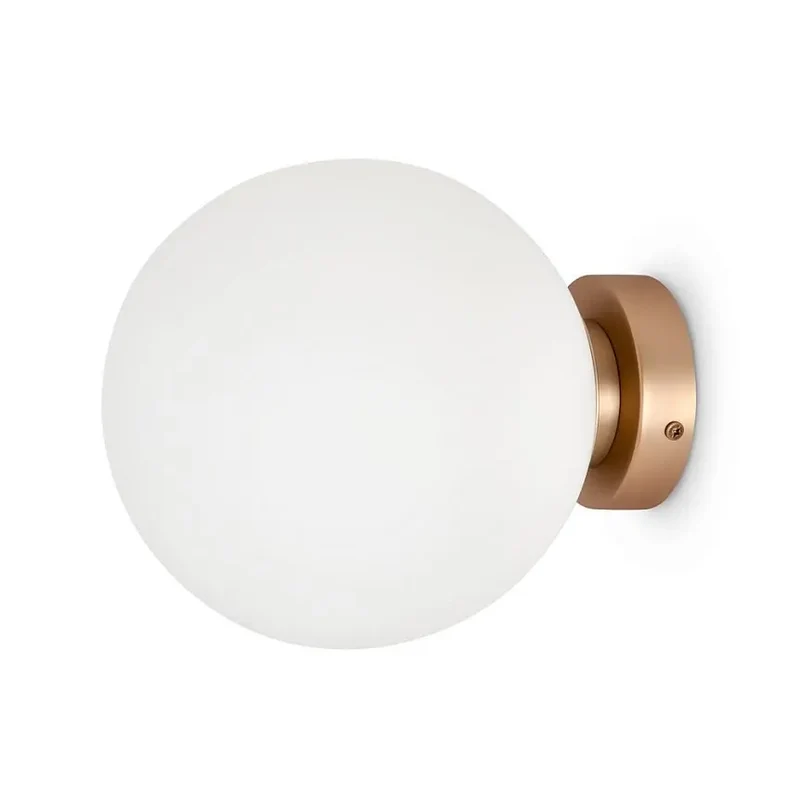 Wandleuchte – Goldenes Metall, Runde Glaskugel, 20 cm - Basic Form | Maytoni