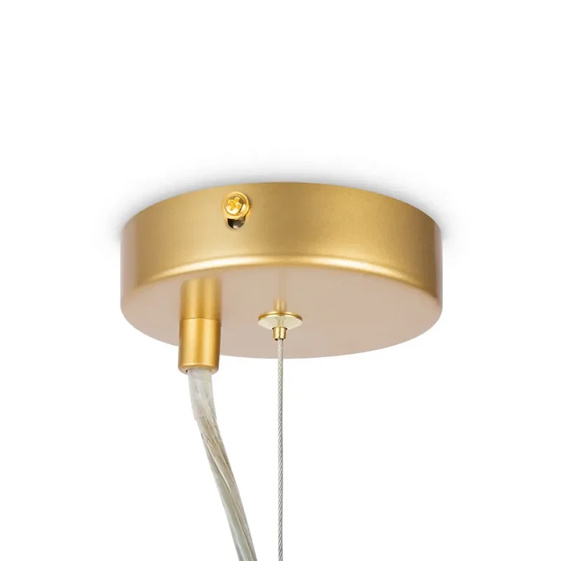 Pendelleuchte – Gold Metall, 6-flammiges Design, Glasschirme - Dallas | Maytoni