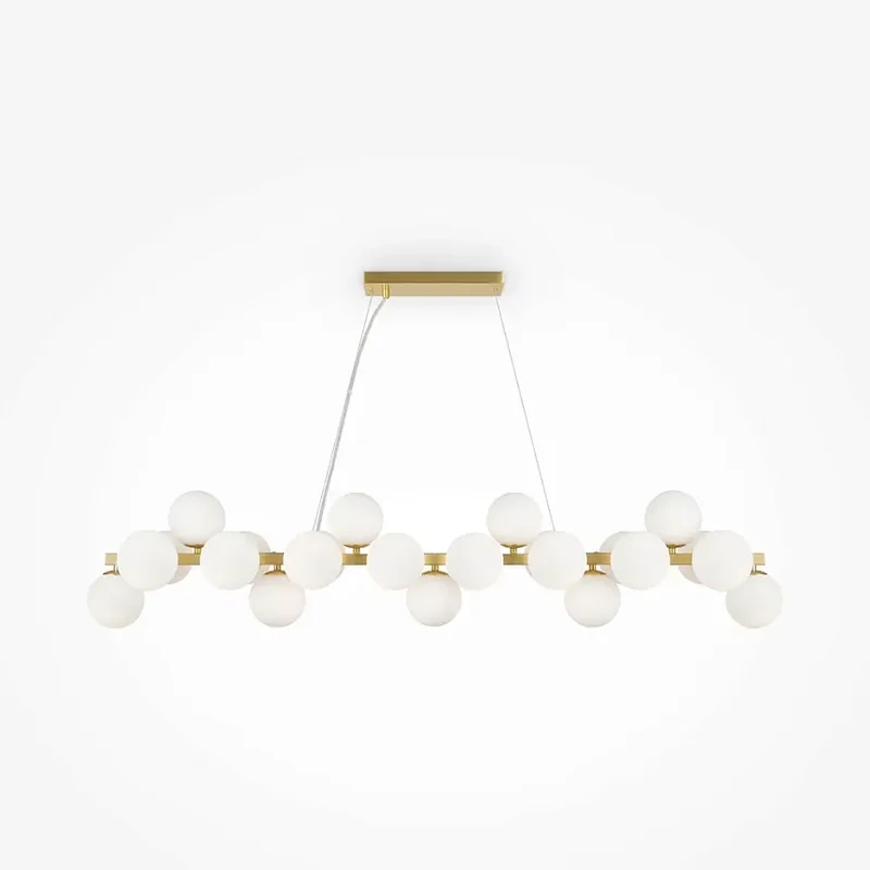 Pendelleuchte – Messing Metall, 25-flammiges Design, Glasschirme - Dallas | Maytoni