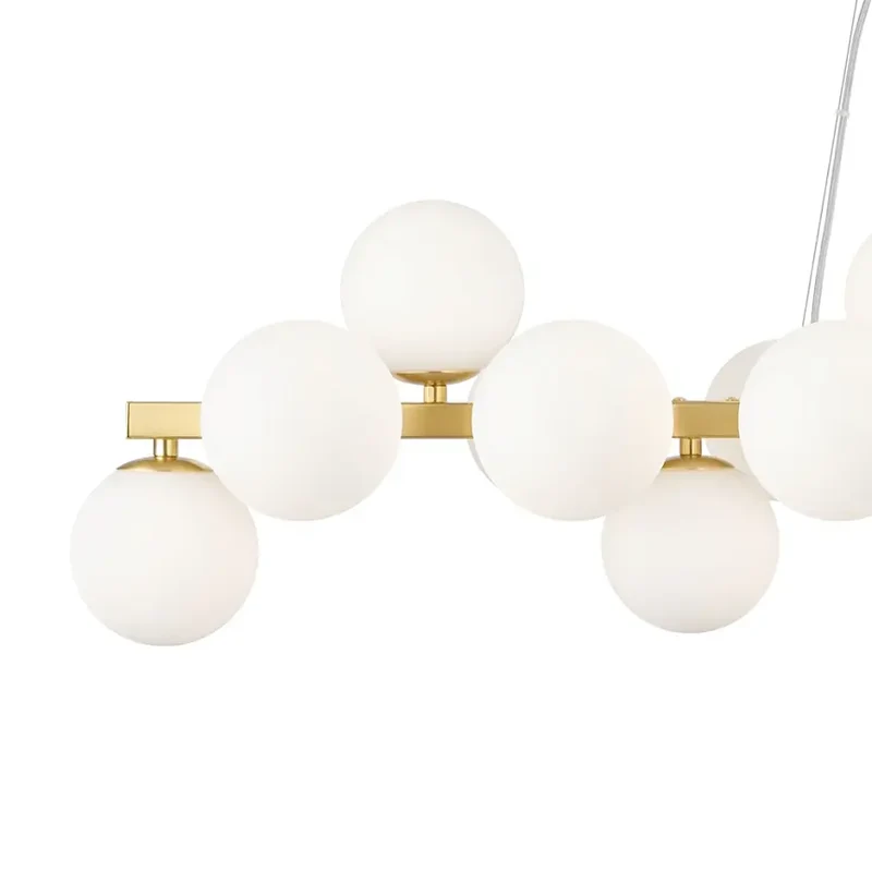 Pendelleuchte – Messing Metall, 25-flammiges Design, Glasschirme - Dallas | Maytoni