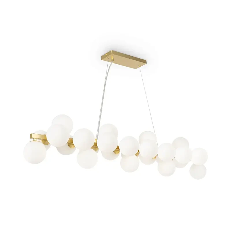 Pendelleuchte – Messing Metall, 25-flammiges Design, Glasschirme - Dallas | Maytoni