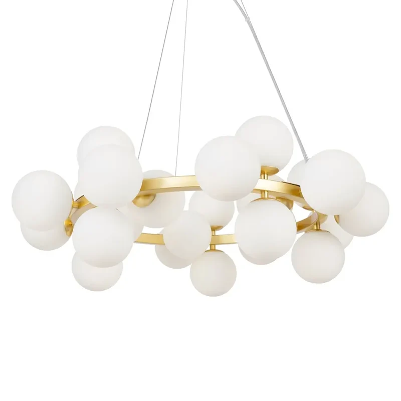 Pendelleuchte – Messingfarbenes Metall, 25-flammiges Design, G9 Fassung - Dallas | Maytoni