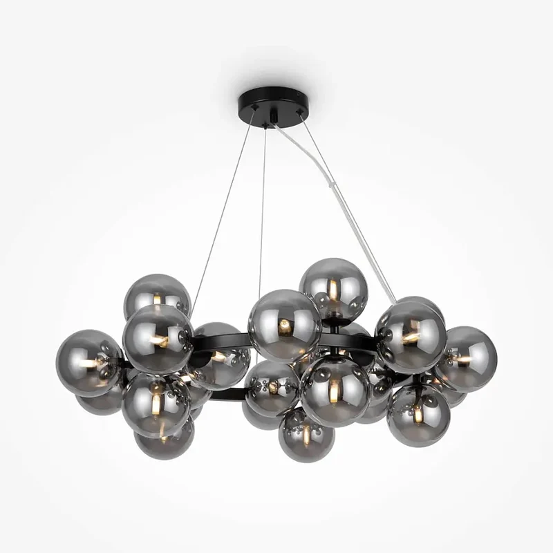 Pendelleuchte – Schwarzes Metall, 25-flammiges Design, G9 Fassung - Dallas | Maytoni