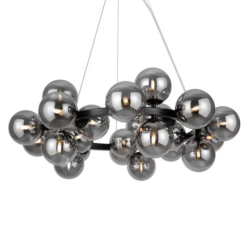 Pendelleuchte – Schwarzes Metall, 25-flammiges Design, G9 Fassung - Dallas | Maytoni