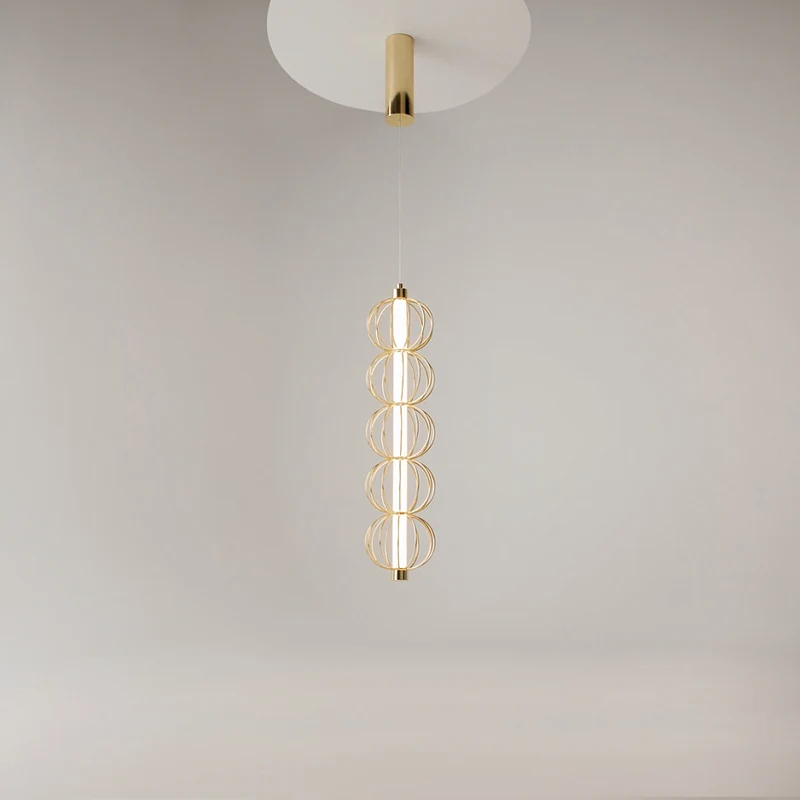 Pendelleuchte – Goldenes Metall, 17 W Leistung, Warmweiß Licht, Ø13,9 cm - Golden Cage | Maytoni