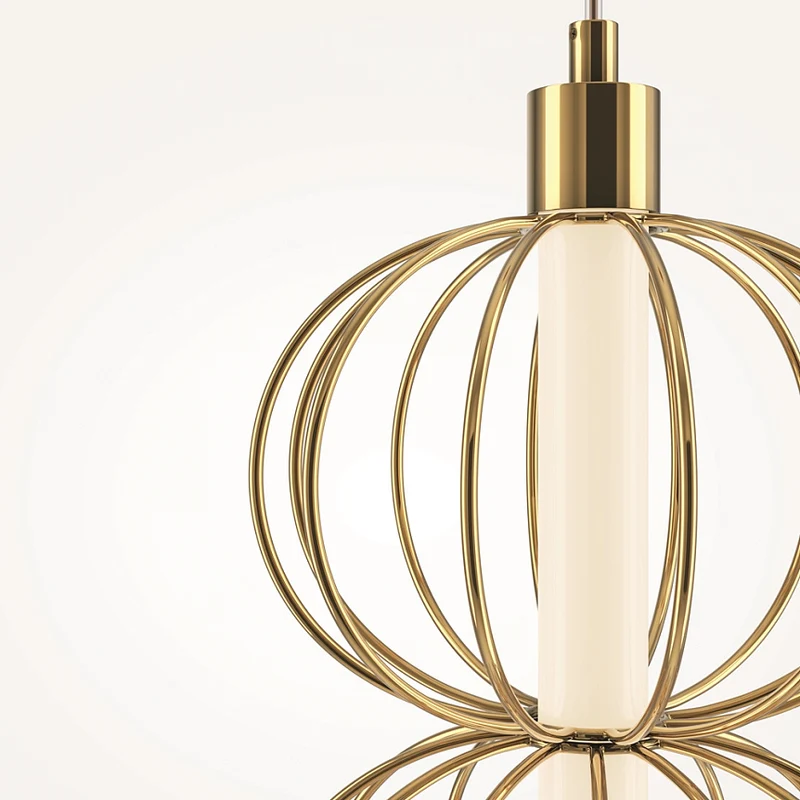 Pendelleuchte – Goldenes Metall, 17 W Leistung, Warmweiß Licht, Ø13,9 cm - Golden Cage | Maytoni