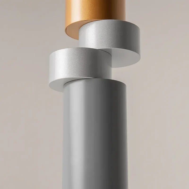 Pendelleuchte – Schwarzes Metall, Silber-Gold Akzent, GU10 Fassung, IP20 Schutz, Ø9,5 cm - Palette | Maytoni