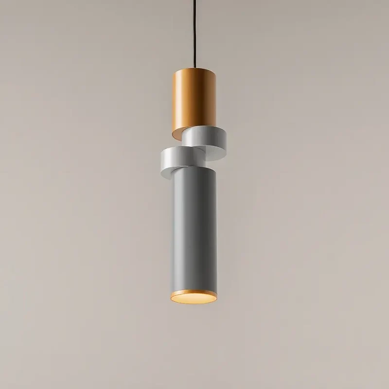 Pendelleuchte – Schwarzes Metall, Silber-Gold Akzent, GU10 Fassung, IP20 Schutz, Ø9,5 cm - Palette | Maytoni