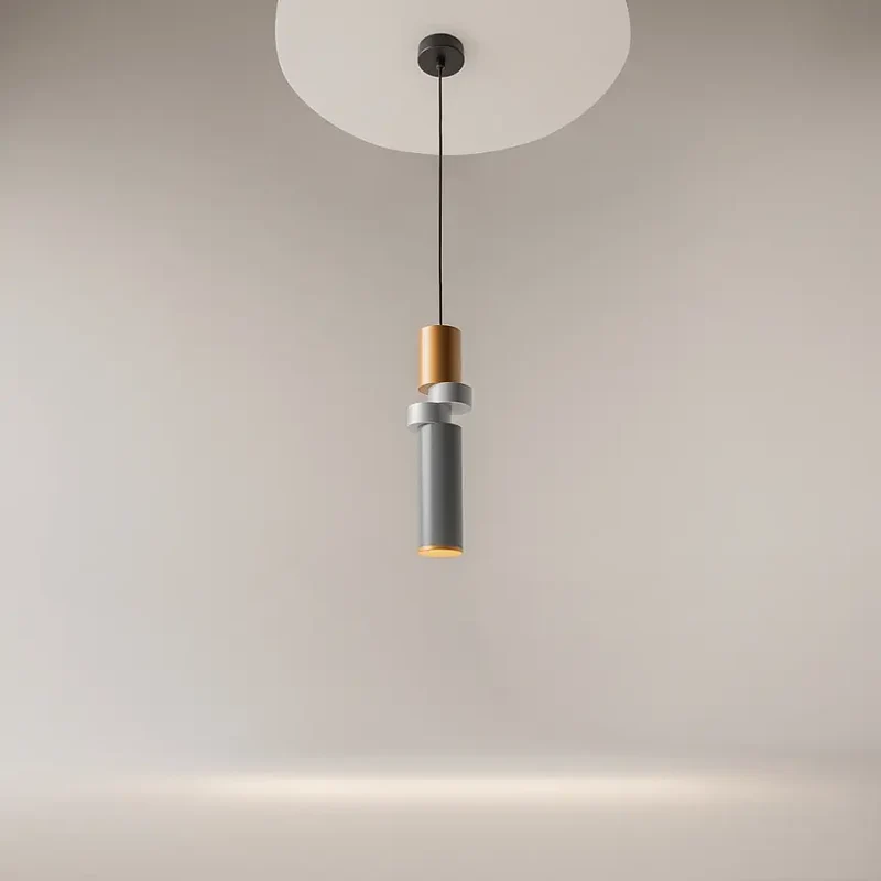 Pendelleuchte – Schwarzes Metall, Silber-Gold Akzent, GU10 Fassung, IP20 Schutz, Ø9,5 cm - Palette | Maytoni