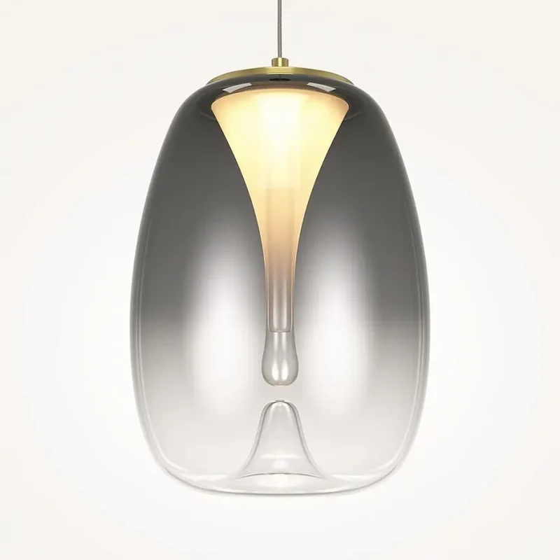 Pendelleuchte – Goldfarbenes Aluminium, Rauchgrauer Glasschirm, 7 W Leistung, IP20 Schutzart, Ø20 cm - Splash | Maytoni