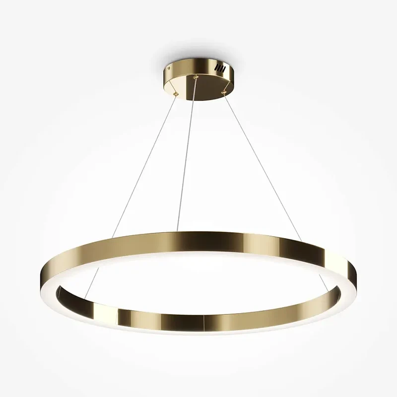 Pendelleuchte – Messing Finish, Acrylschirm, 58 W LED, IP20 Schutz, Ø80 cm - Saturno | Maytoni