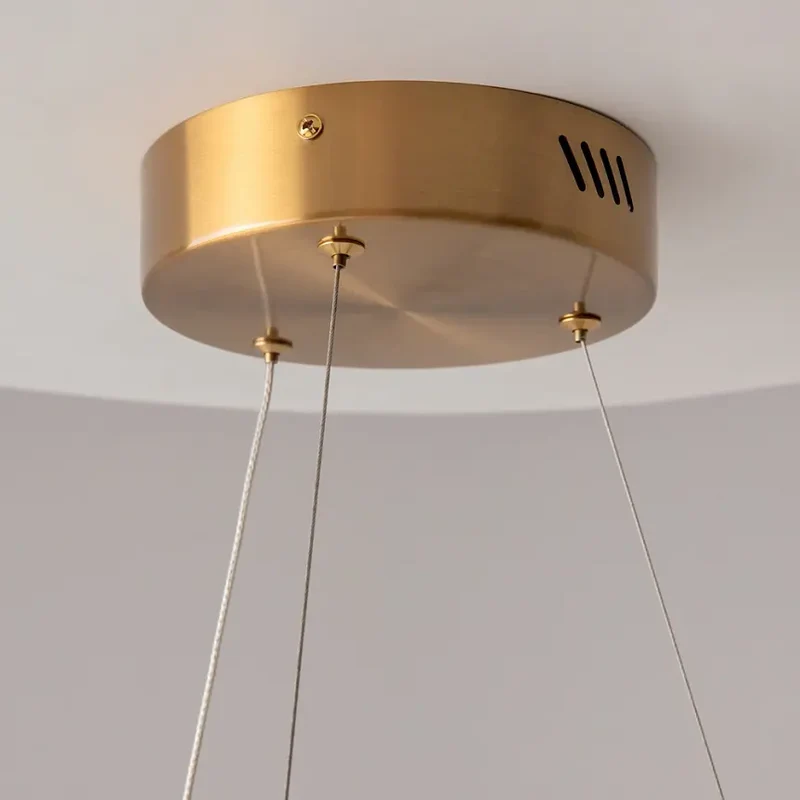 Pendelleuchte – Messing Finish, Acrylschirm, 39 W LED, IP20 Schutz, Ø60 cm - Saturno | Maytoni