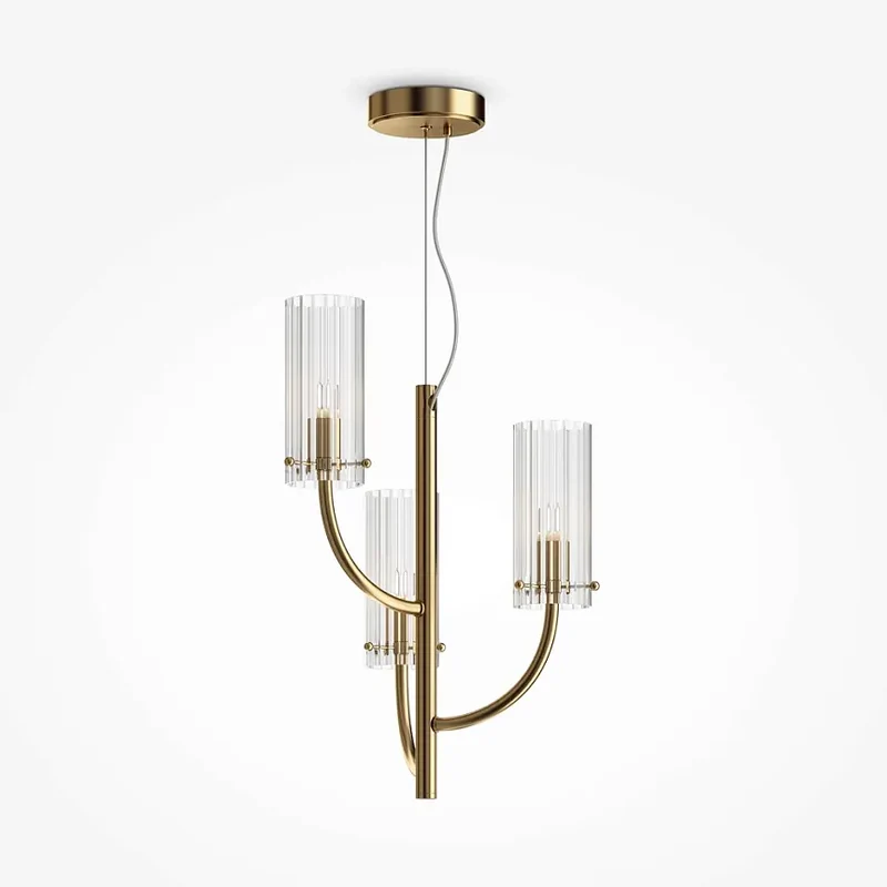 Pendelleuchte – Messingfinish, Glasschirme, 3 G9 Fassungen - Arco | Maytoni