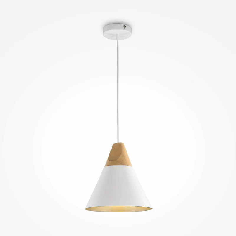 Pendelleuchte – Weißes Metall, Konisches Design, 22 cm Schirm - Bicones | Maytoni