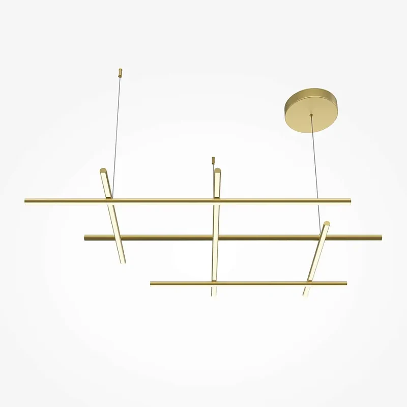 Pendelleuchte – Goldfarbenes Aluminium, 80 W Leistung, Warmweiß, 80 cm Breite - Radiance | Maytoni
