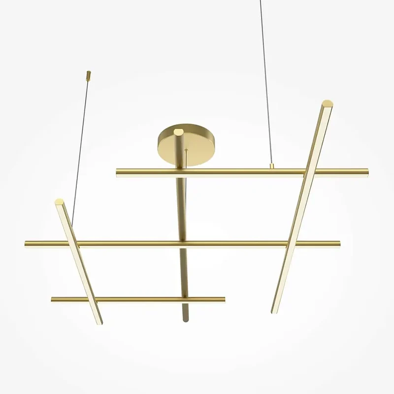 Pendelleuchte – Goldfarbenes Aluminium, 80 W Leistung, Warmweiß, 80 cm Breite - Radiance | Maytoni