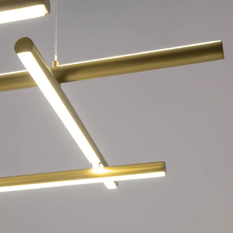 Pendelleuchte – Goldfarbenes Aluminium, 80 W Leistung, Warmweiß, 80 cm Breite - Radiance | Maytoni