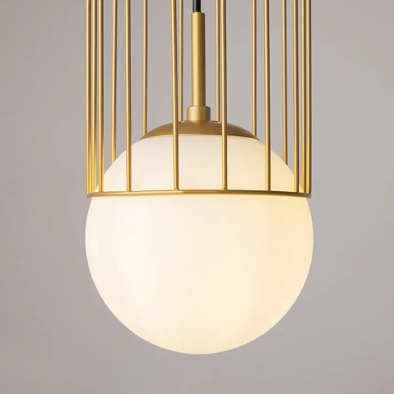 Pendelleuchte – Gold Finish, Metall-Glasgehäuse, 60 W, Ø15 cm - Telford | Maytoni