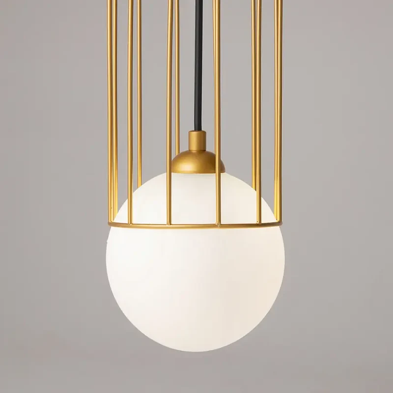 Pendelleuchte – Gold Finish, Metall-Glasgehäuse, 25 W, Ø12 cm - Telford | Maytoni