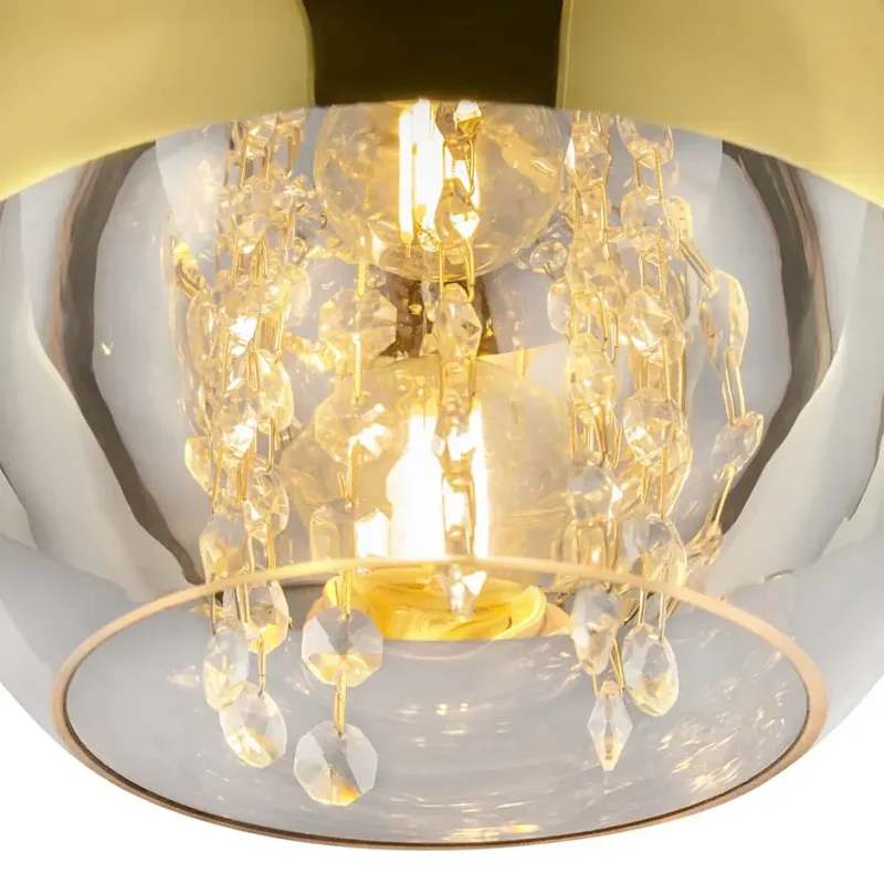 Pendelleuchte – Goldfarbenes Metall, Transparentes Glas, 1 × E27, Höhe 96 cm - Fermi | Maytoni