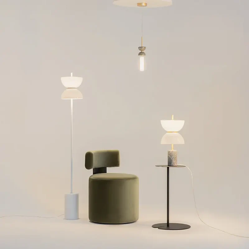 Pendelleuchte – Goldfarbenes Metall-Marmor, 28 W Leistung, G9 Fassung, 336,5 cm Höhe - Kyoto | Maytoni