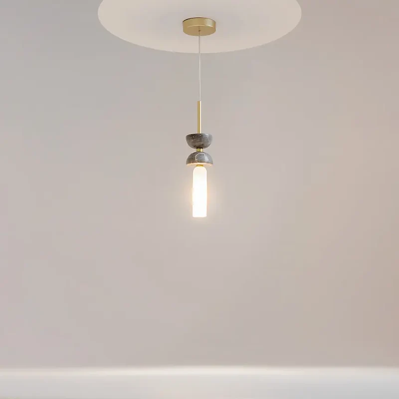 Pendelleuchte – Goldfarbenes Metall-Marmor, 28 W Leistung, G9 Fassung, 336,5 cm Höhe - Kyoto | Maytoni