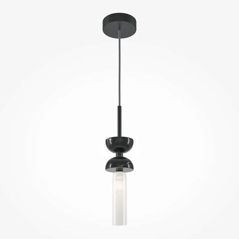 Pendelleuchte – Schwarzes Metall-Marmor, 28 W Leistung, G9 Fassung, 336,5 cm Höhe - Kyoto | Maytoni
