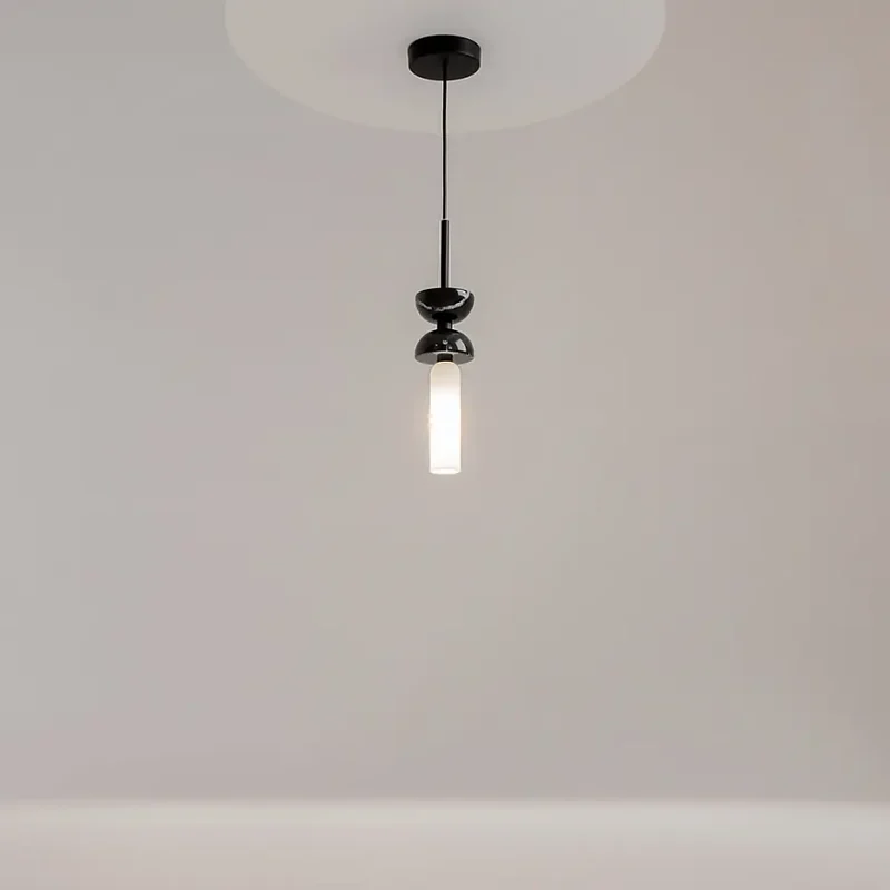 Pendelleuchte – Schwarzes Metall-Marmor, 28 W Leistung, G9 Fassung, 336,5 cm Höhe - Kyoto | Maytoni