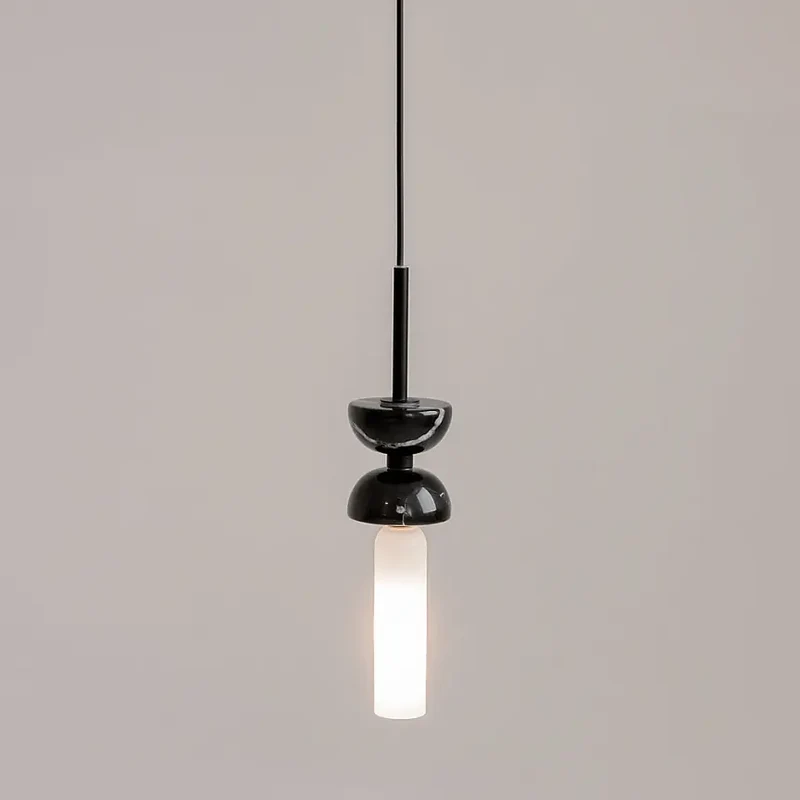 Pendelleuchte – Schwarzes Metall-Marmor, 28 W Leistung, G9 Fassung, 336,5 cm Höhe - Kyoto | Maytoni