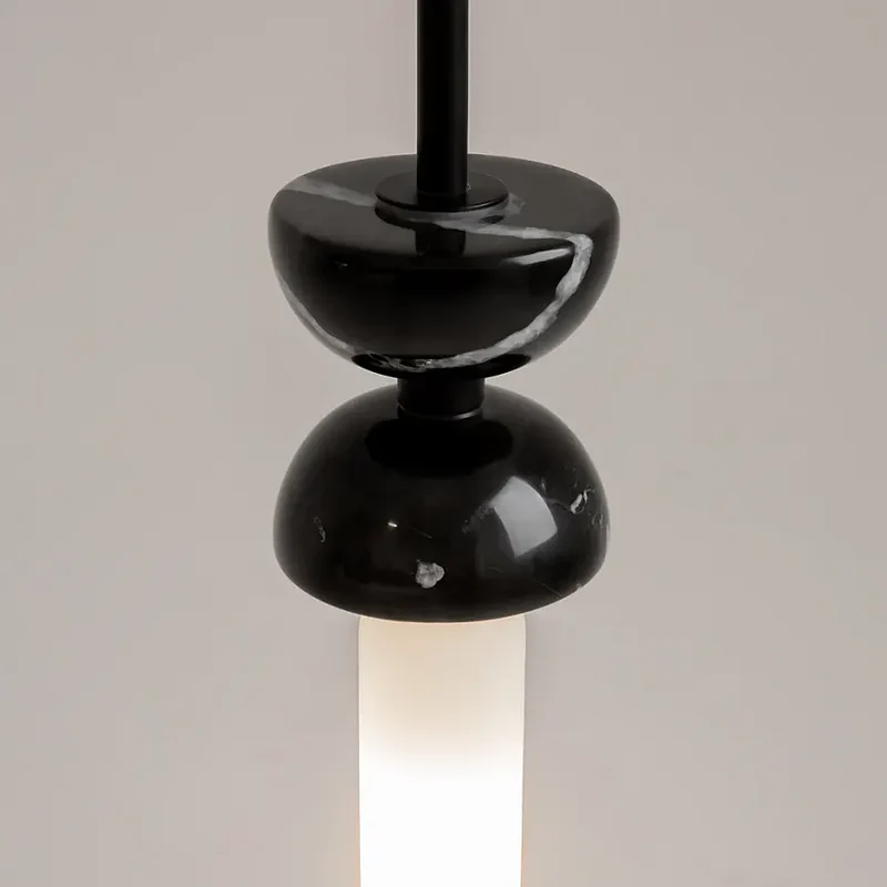 Pendelleuchte – Schwarzes Metall-Marmor, 28 W Leistung, G9 Fassung, 336,5 cm Höhe - Kyoto | Maytoni
