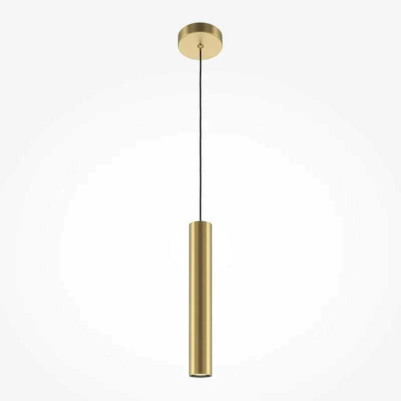 Pendelleuchte – Goldfarbenes Aluminium, GU10 Fassung, IP20 Schutz, Ø6 cm - Pro Focus | Maytoni