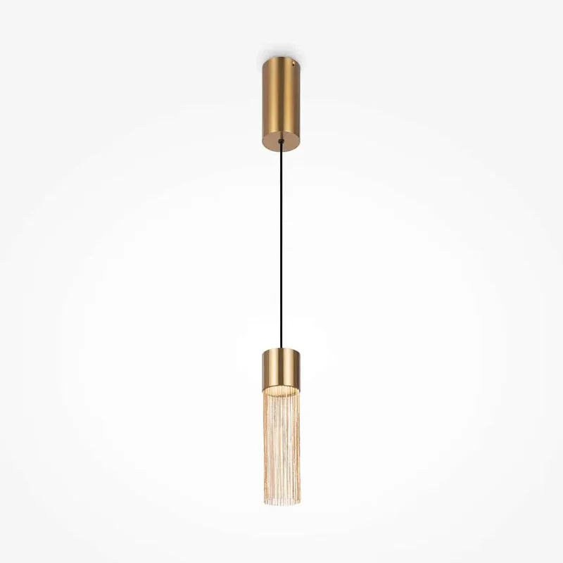 Pendelleuchte – Goldenes Metall, IP20 Schutz, Warmweiß, 132 cm Höhe - Imaginary | Maytoni