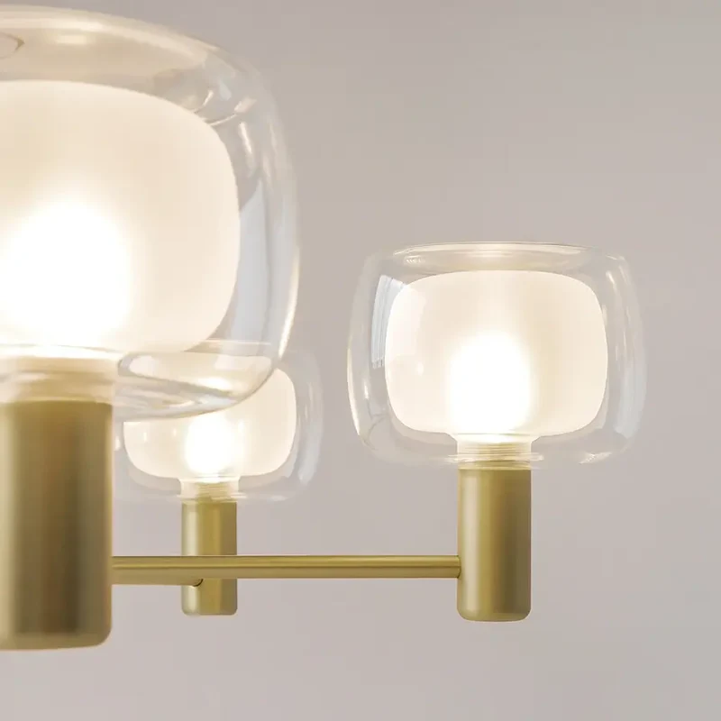 Pendelleuchte – Gold Finish, Aluminium Gehäuse, 6 Lichtquellen - Vision | Maytoni