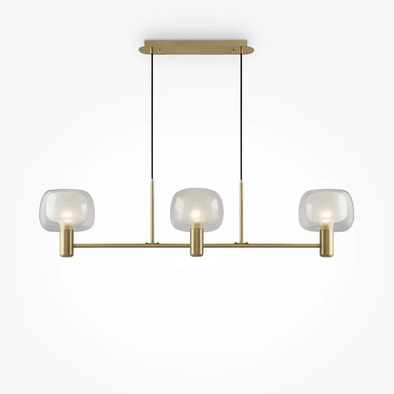 Pendelleuchte – Gold Finish, Aluminium Gehäuse, 3 Lichtquellen - Vision | Maytoni