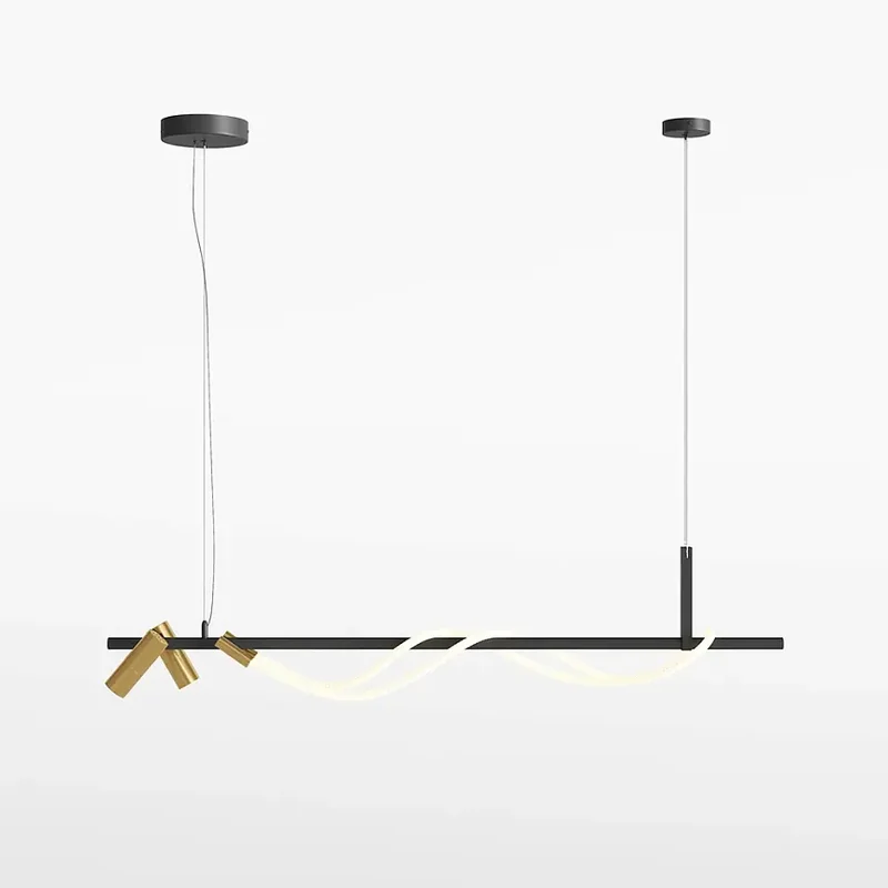 Pendelleuchte – Schwarzes Finish, 30W Leistung, Warmweiß, 140 cm Länge - Tau | Maytoni