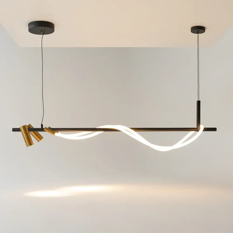 Pendelleuchte – Schwarzes Finish, 30W Leistung, Warmweiß, 140 cm Länge - Tau | Maytoni