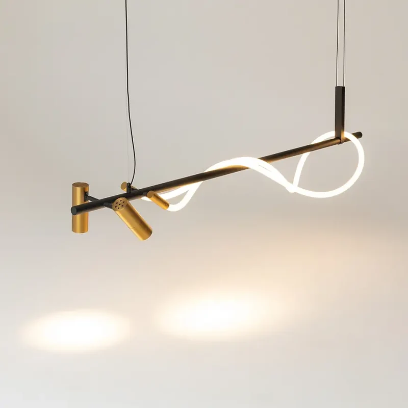 Pendelleuchte – Schwarzes Finish, 30W Leistung, Warmweiß, 140 cm Länge - Tau | Maytoni
