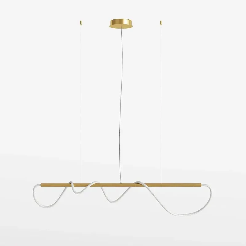 Pendelleuchte – Gold Finish, 30W Leistung, Warmweiß, 140 cm Länge - Tau | Maytoni